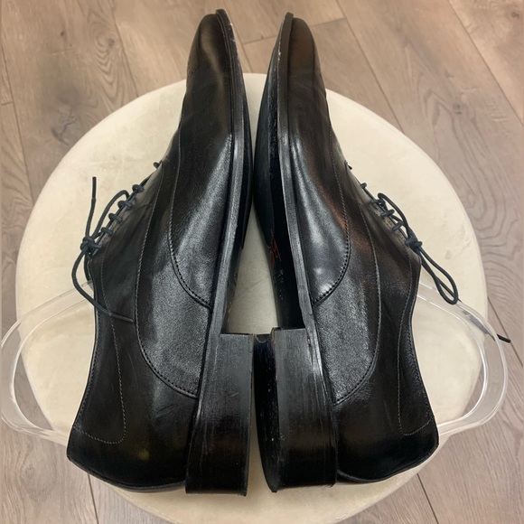 DUCA Black Leather Dress Shoes Size 44/ US 10 - Picture 8 of 15